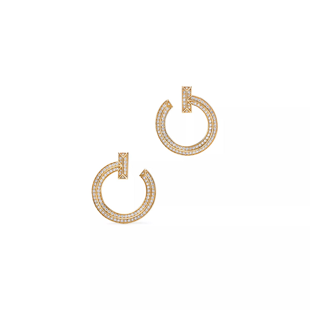 Carave Paris Pavé Double Circle Open Hoop Earrings