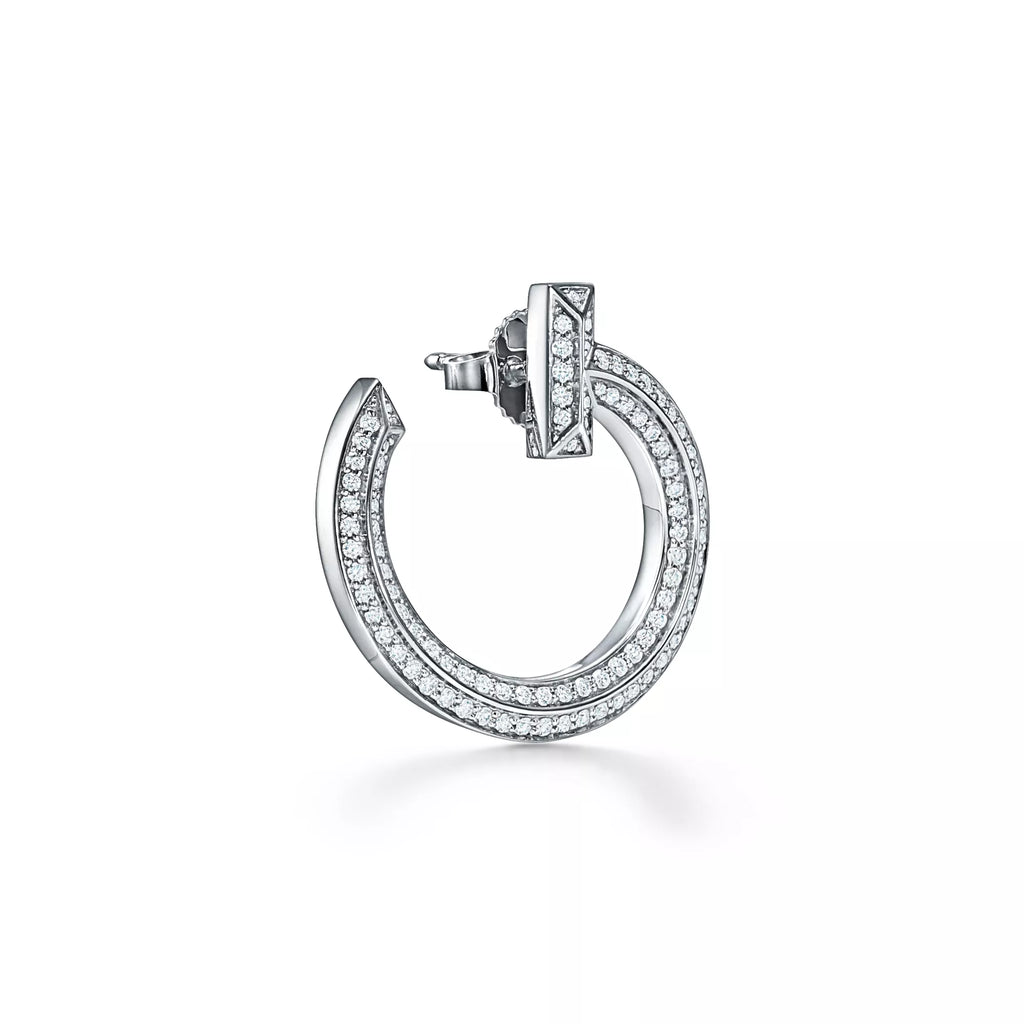 Carave Paris Pavé Double Circle Open Hoop Earrings