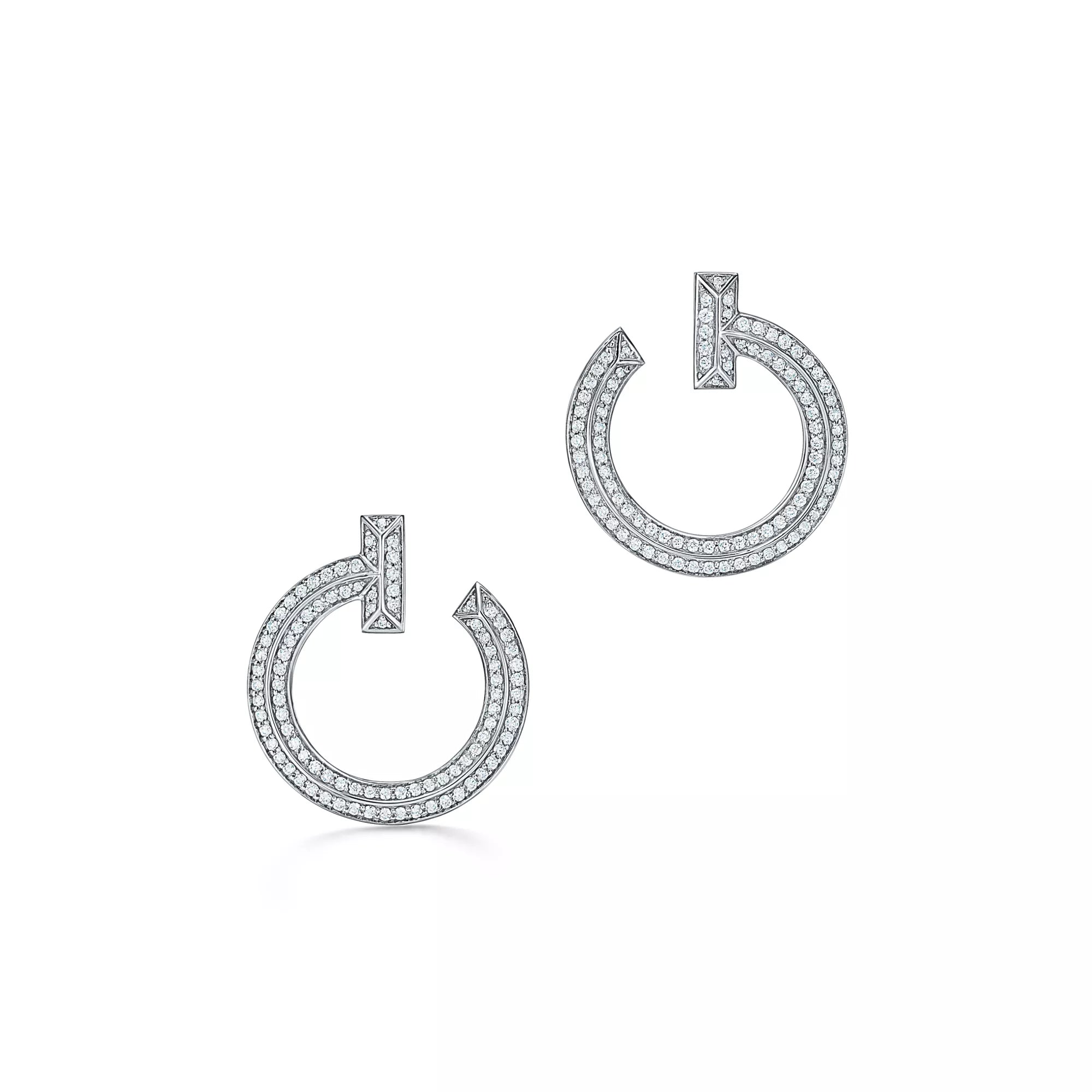 Carave Paris Pavé Double Circle Open Hoop Earrings