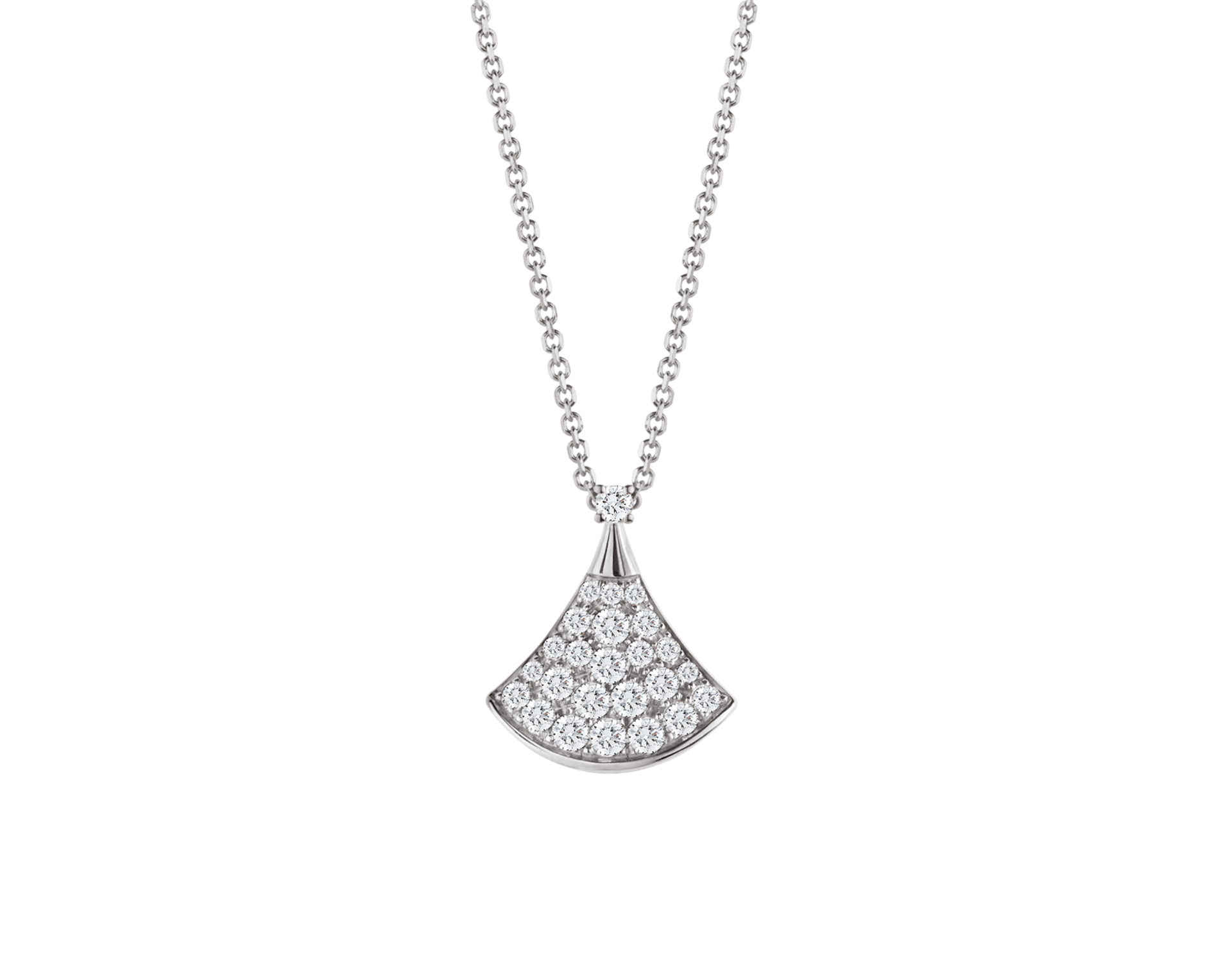 Carave Paris Pavé Fan Diamond Pendant Necklace