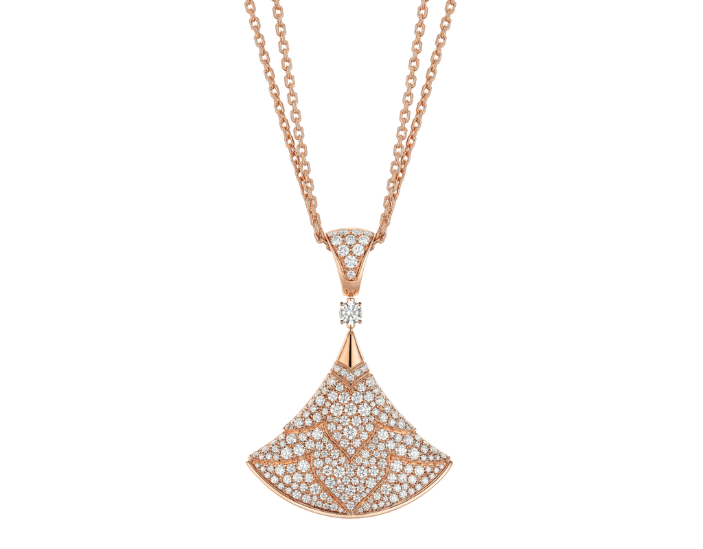 Carave Paris Pavé Fan Drop Pendant Necklace