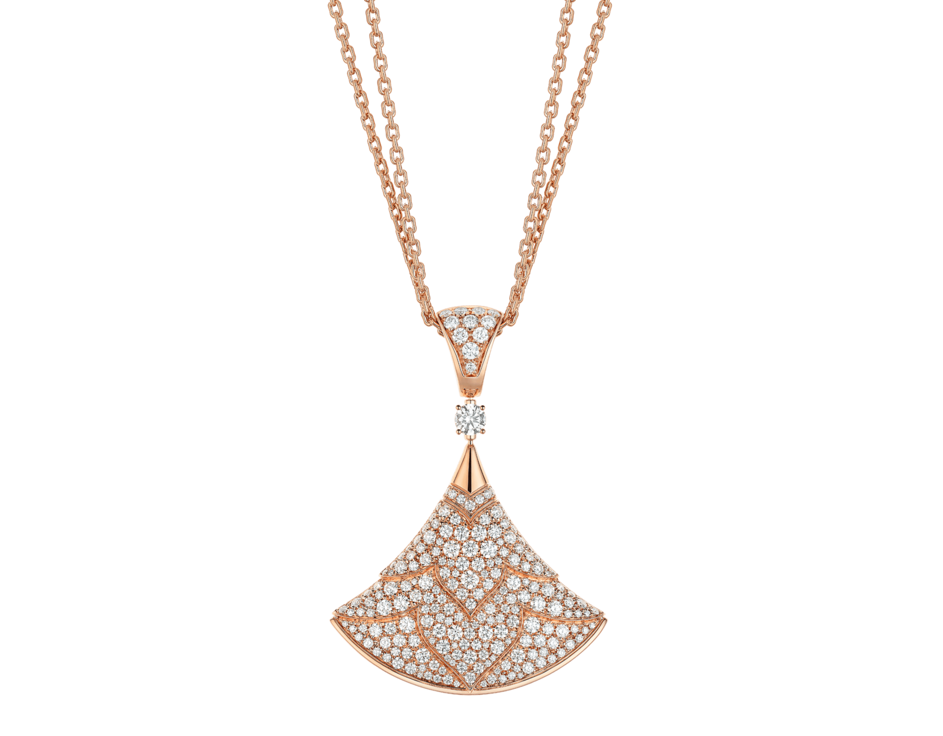 Carave Paris Pavé Fan Drop Pendant Necklace