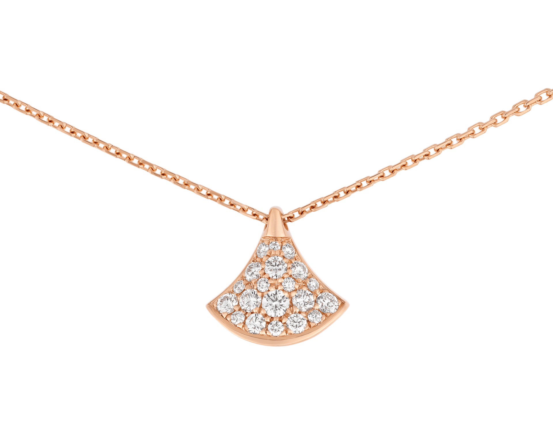 Carave Paris Pavé Fan Motif Pendant Necklace