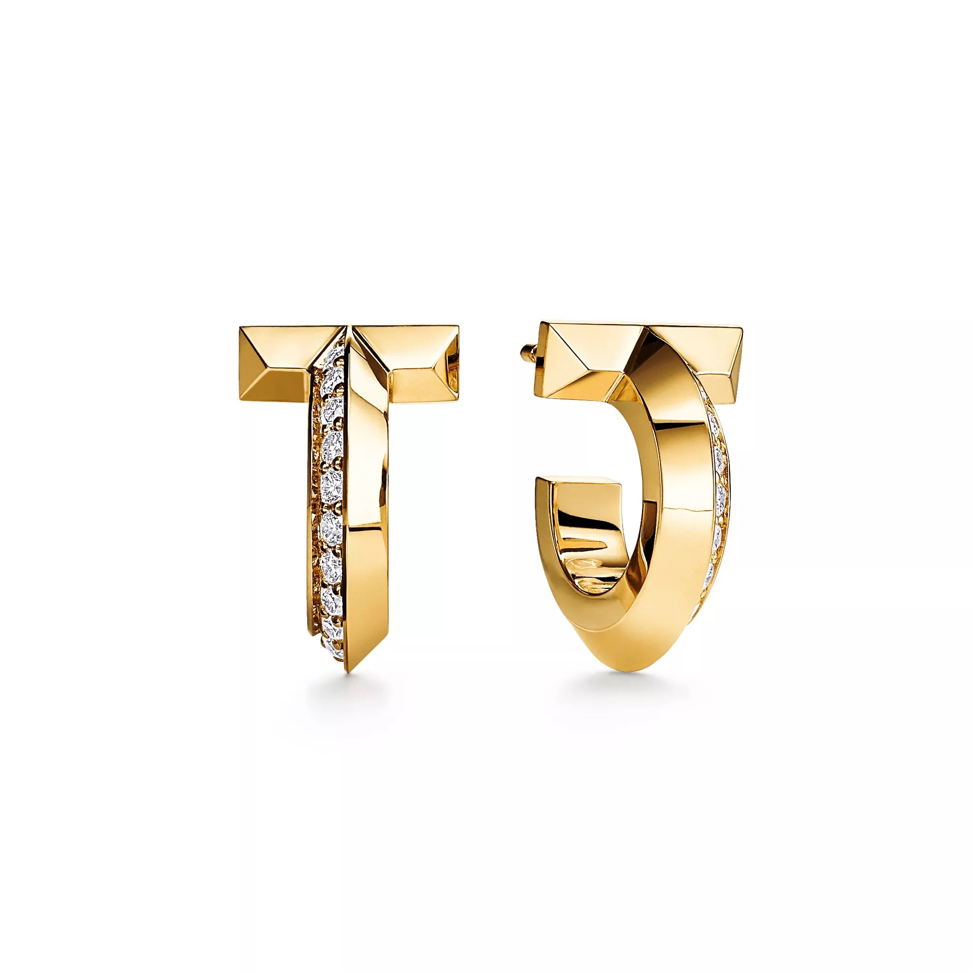 Carave Paris Pavé Geometric Open Hoop Earring