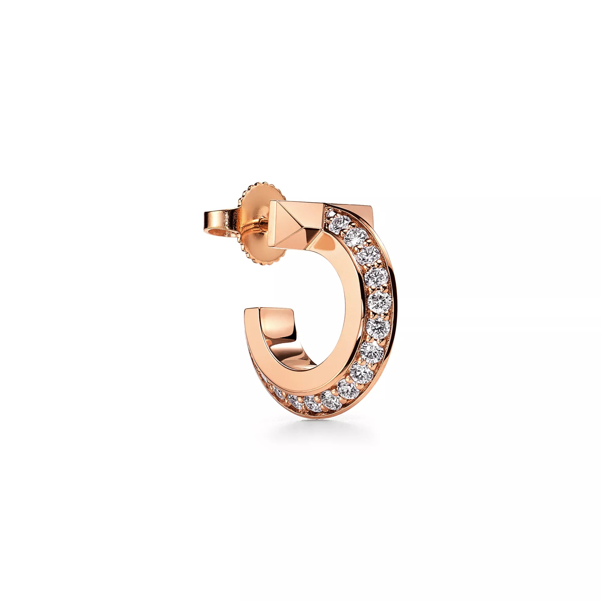 Carave Paris Pavé Geometric Open Hoop Earring