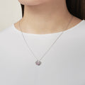 Carave Paris Pavé Heart Pendant Necklace with Blue Accents