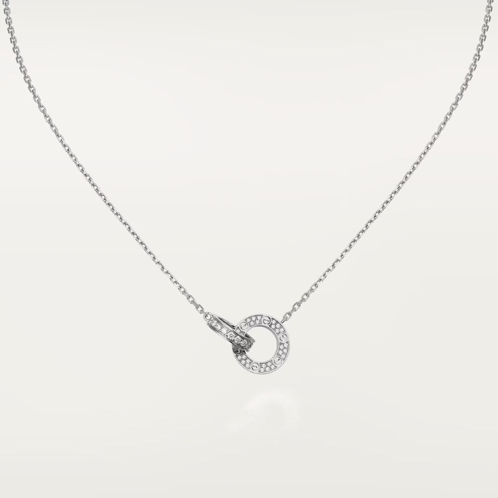 Carave Paris Pavé Interlocking Circle Pendant Necklace