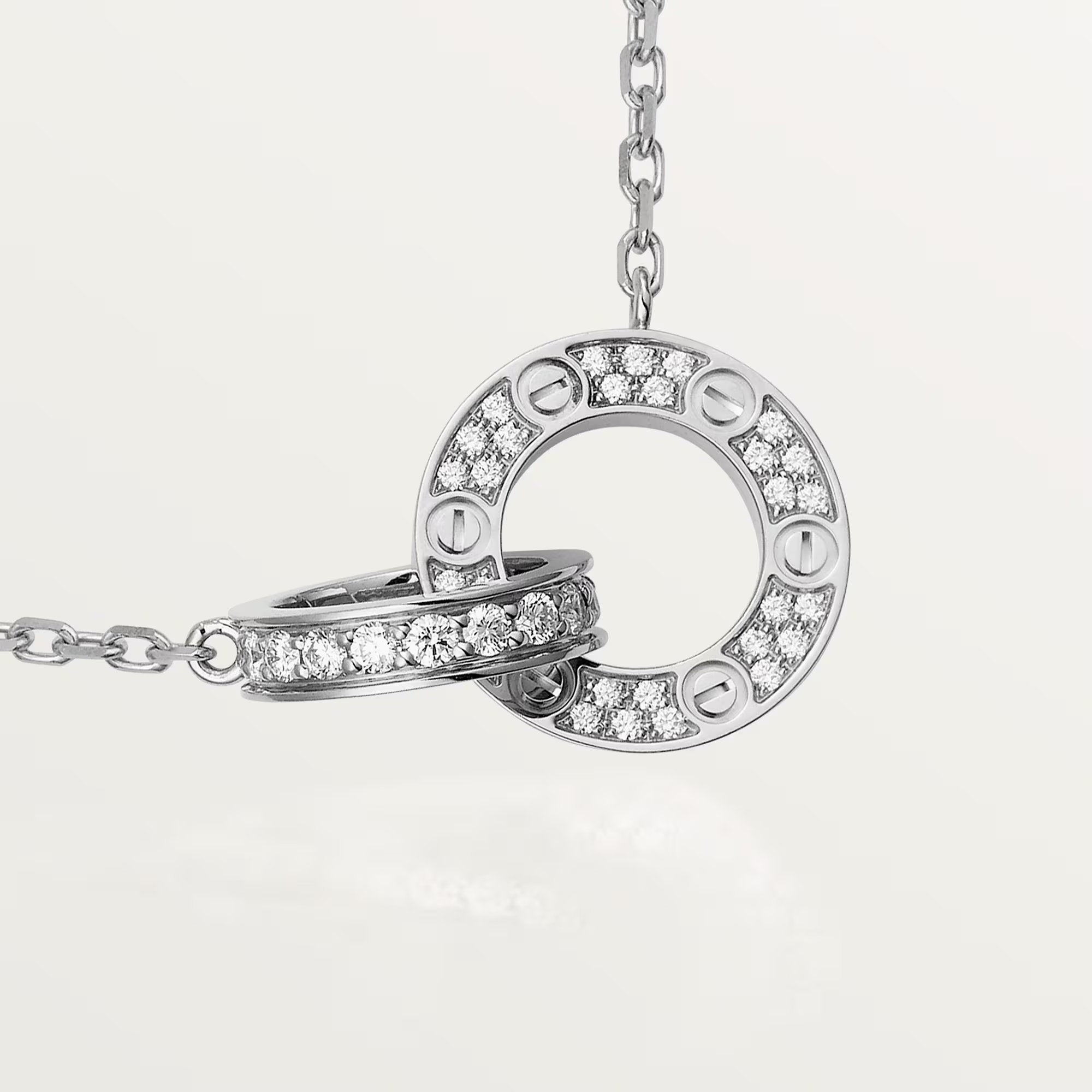 Carave Paris Pavé Interlocking Circle Pendant Necklace
