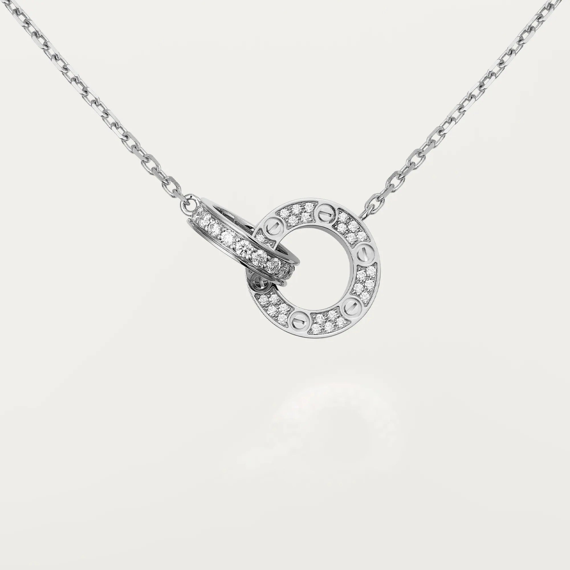 Carave Paris Pavé Interlocking Circle Pendant Necklace