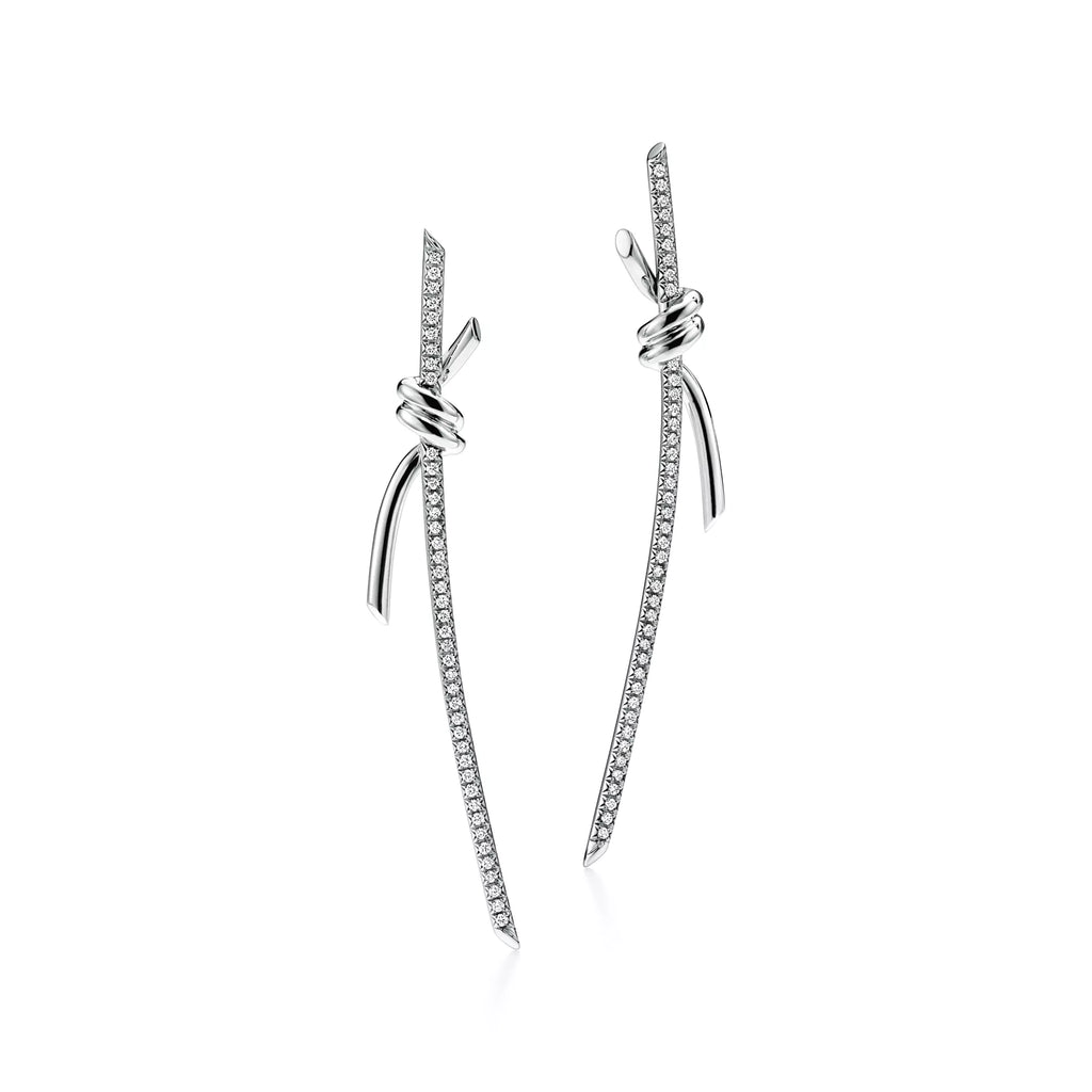 Carave Paris Pavé Knot Drop Earrings