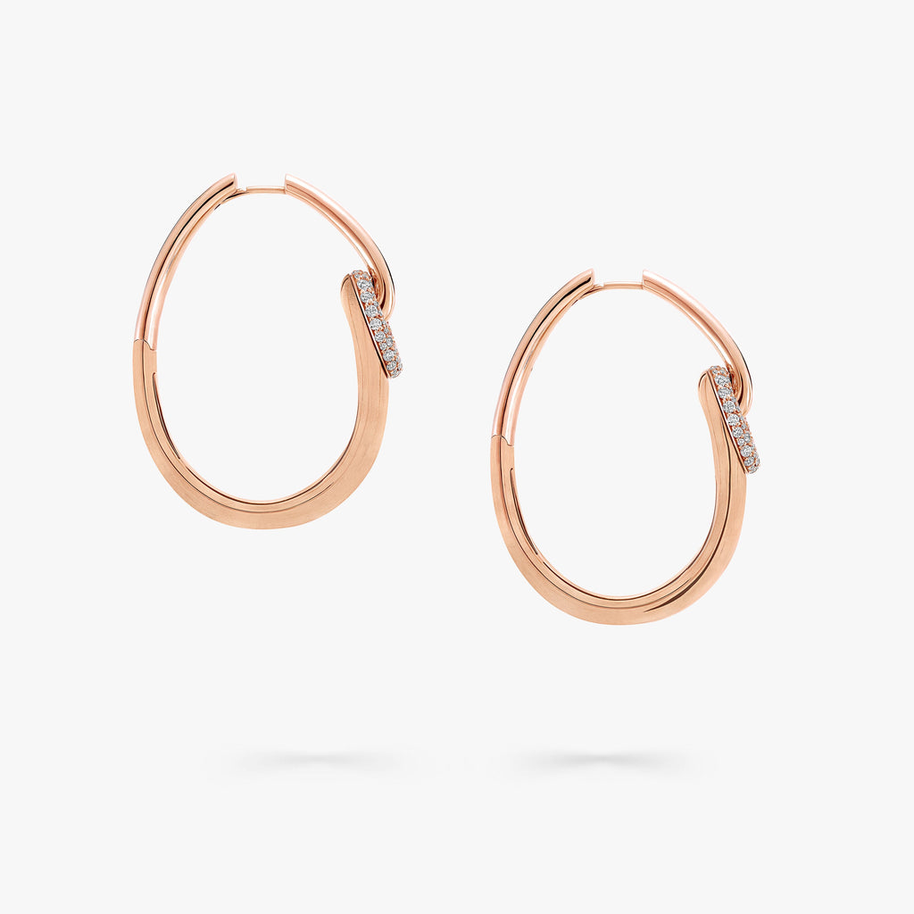 Carave Paris Pavé Link Hoop Earrings