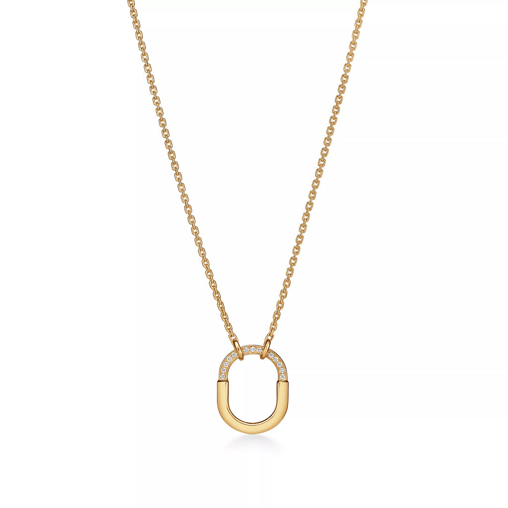 Carave Paris Pavé Link Horseshoe Pendant Necklace