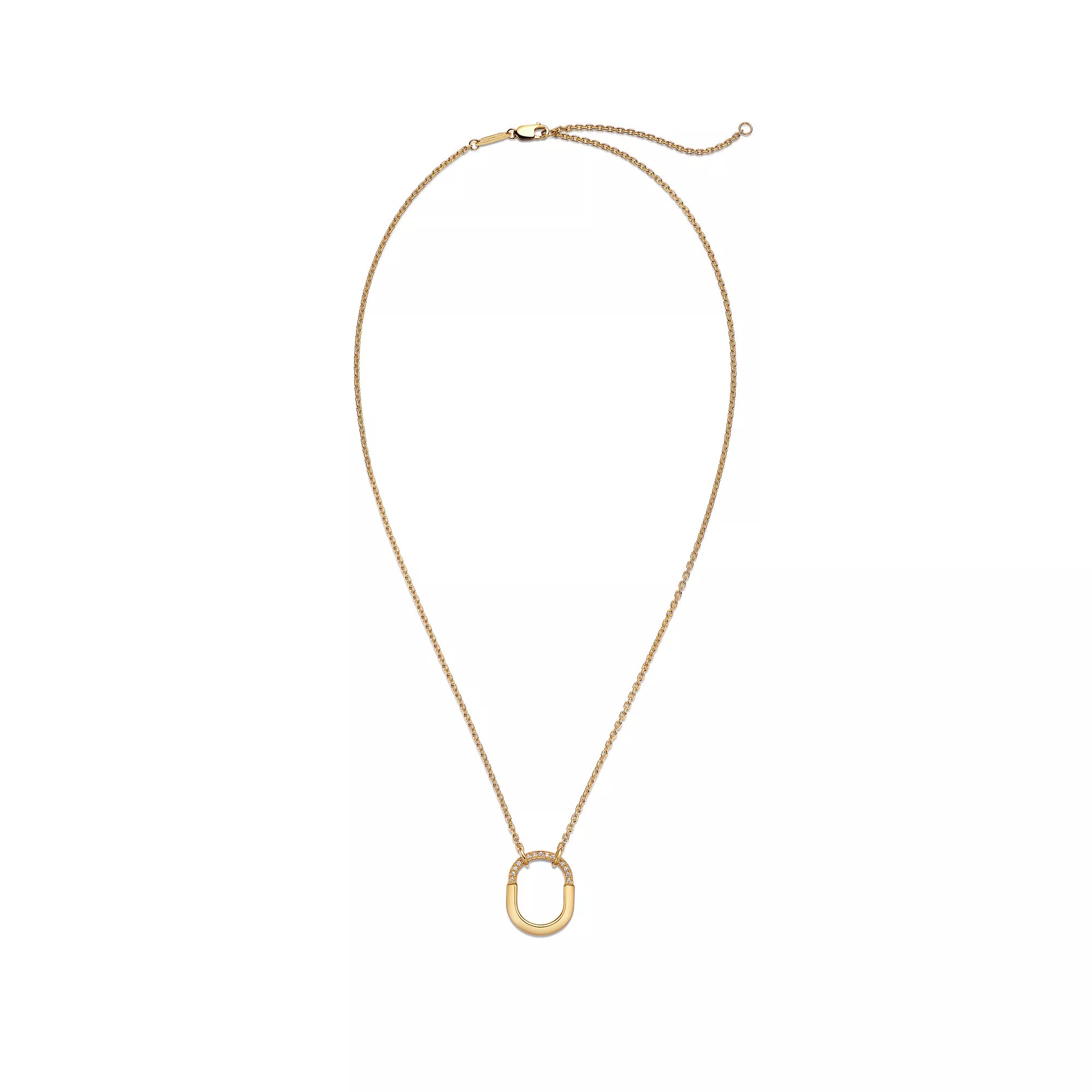 Carave Paris Pavé Link Horseshoe Pendant Necklace