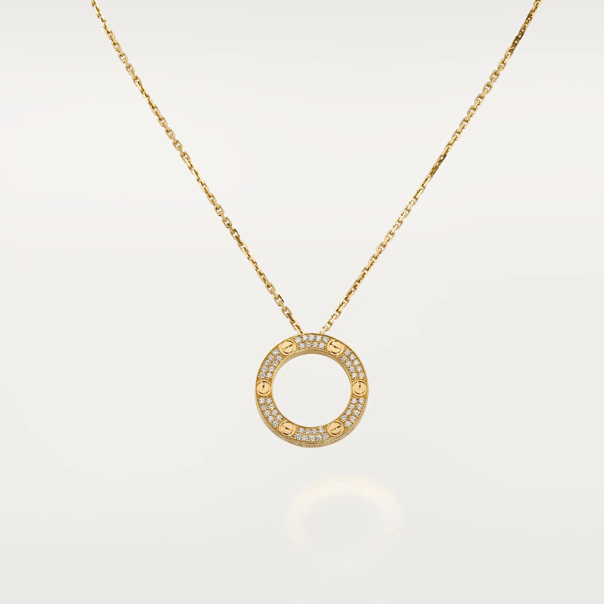Carave Paris Pavé Love Circle Pendant Necklace