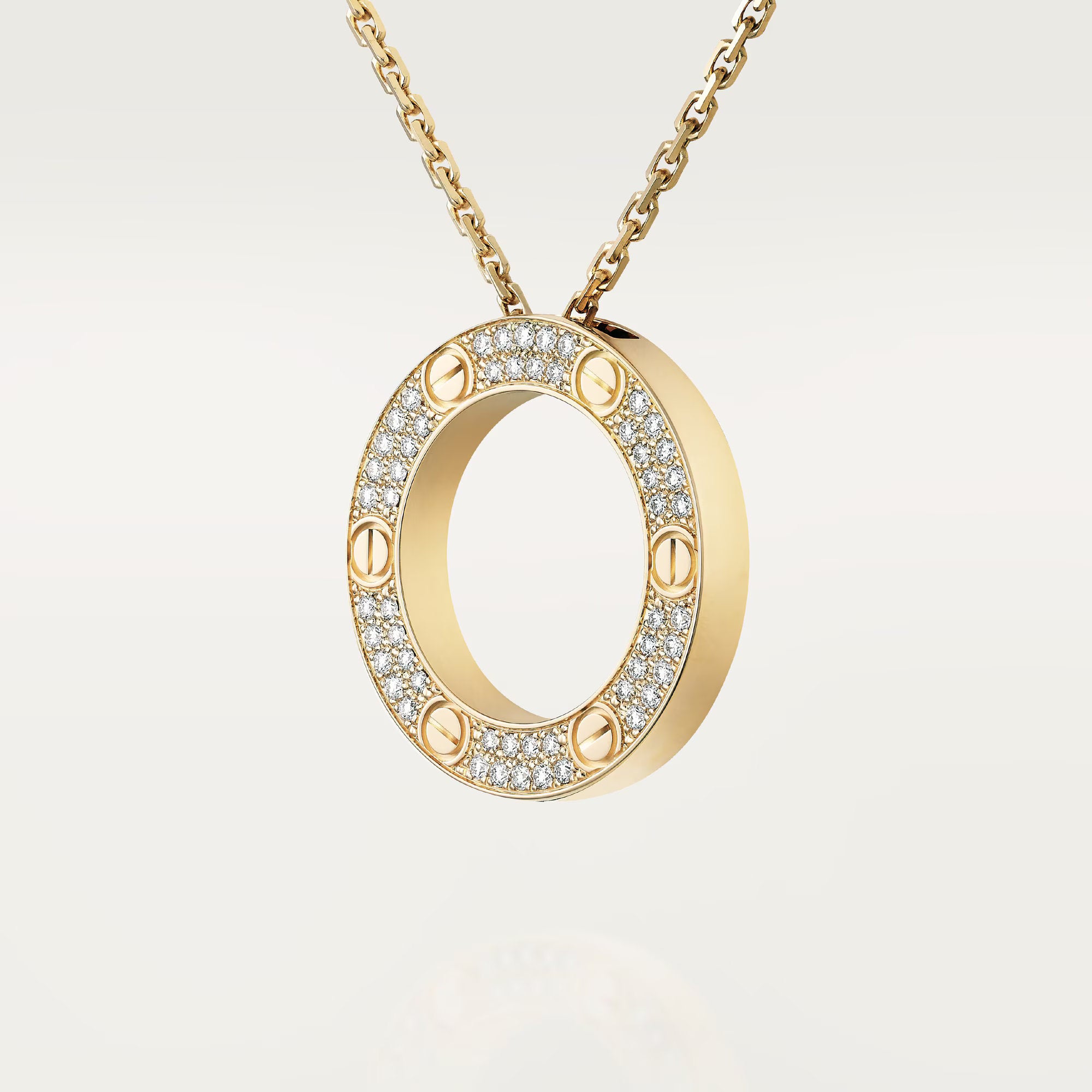 Carave Paris Pavé Love Circle Pendant Necklace