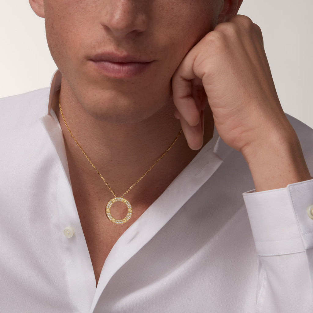 Carave Paris Pavé Love Circle Pendant Necklace