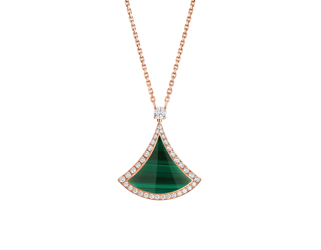 Carave Paris Pavé Mother of Pearl Fan Pendant Necklace