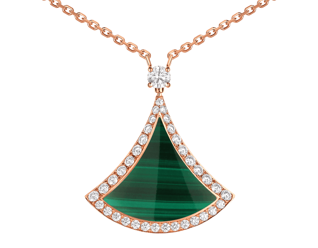 Carave Paris Pavé Mother of Pearl Fan Pendant Necklace
