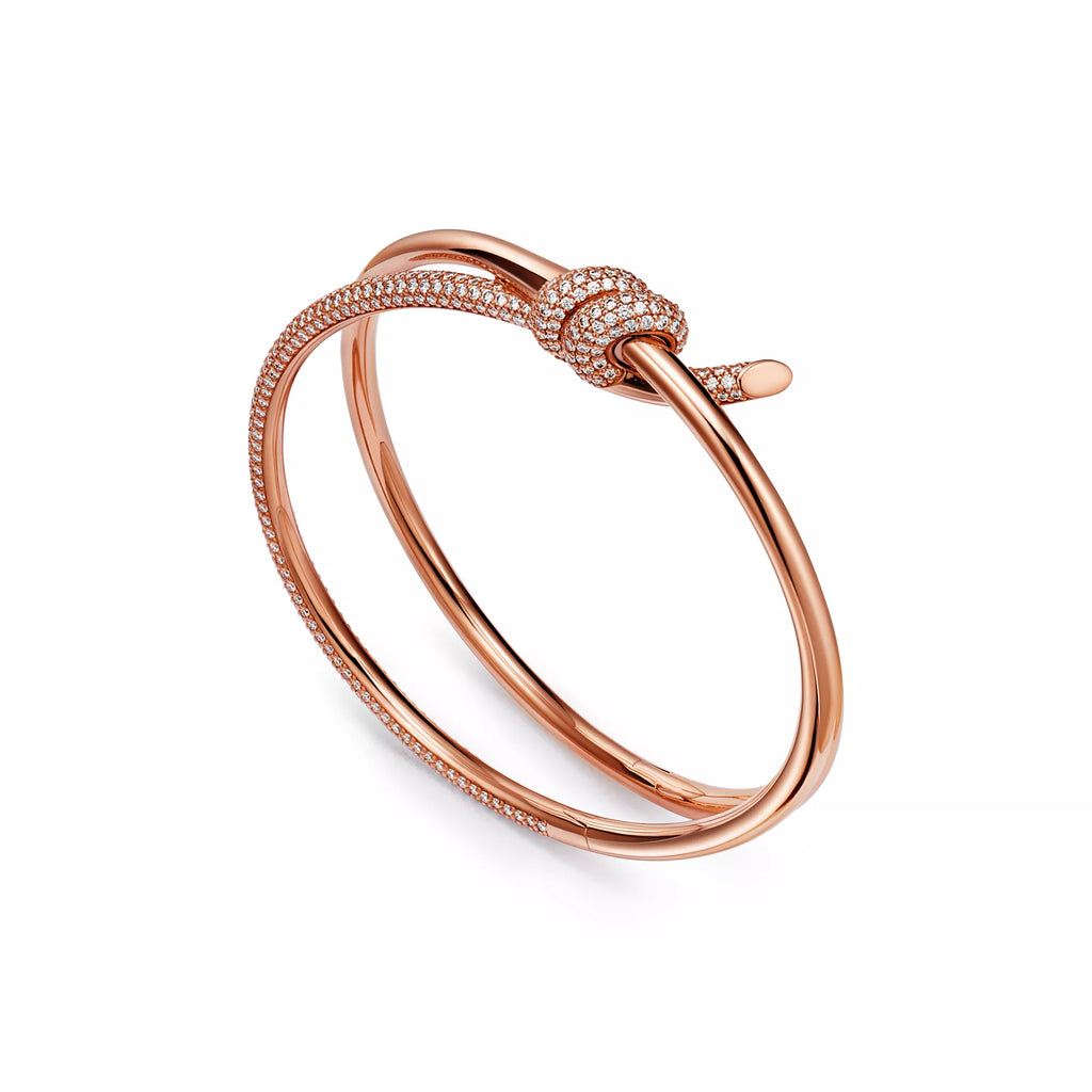 Carave Paris Pavé Nail Rose Gold Bangle Bracelet