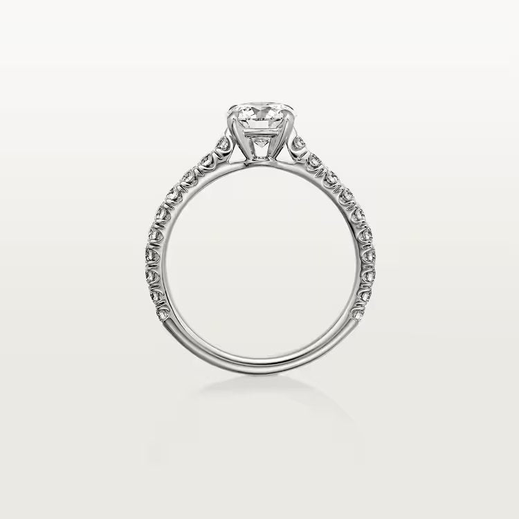 Carave Paris Pavé Round Solitaire Ring