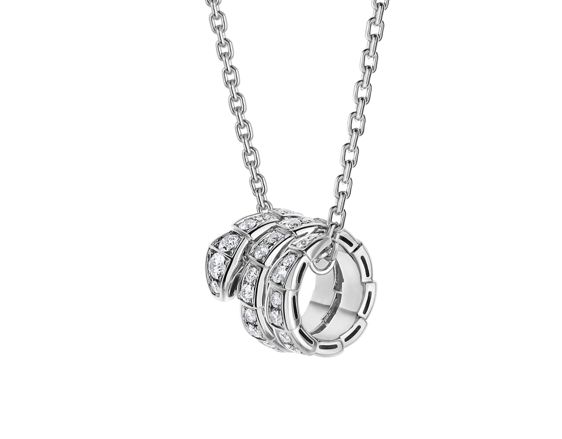 Carave Paris Pavé Serpentine Coil Pendant Necklace