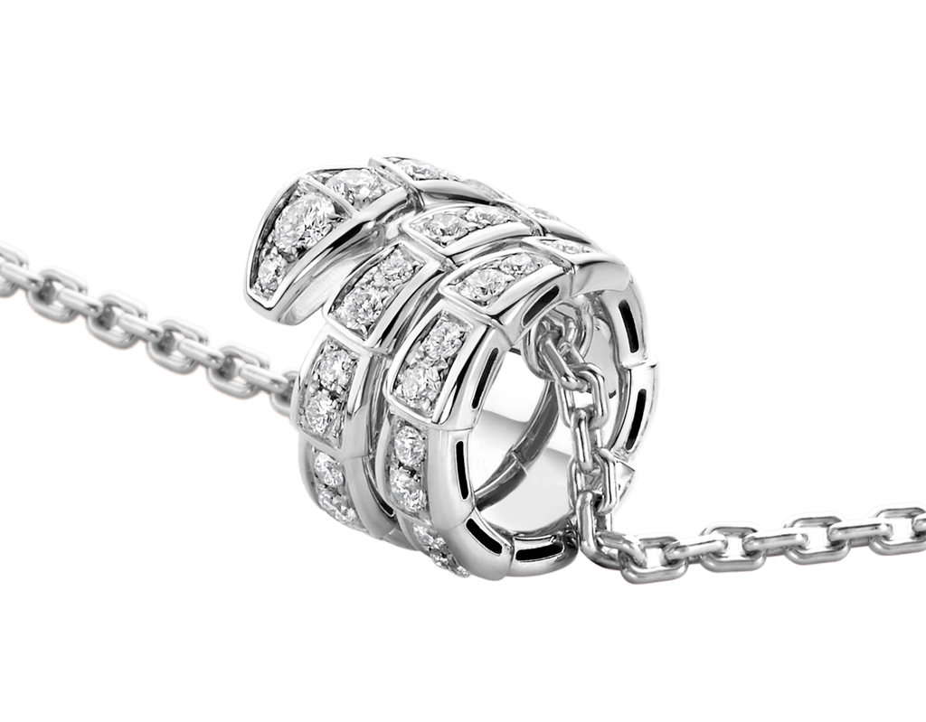 Carave Paris Pavé Serpentine Coil Pendant Necklace