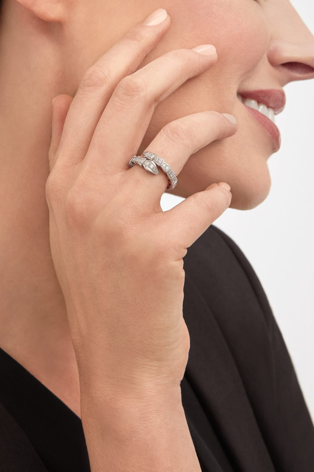 Carave Paris Pavé Serpentine Wrap Band Ring