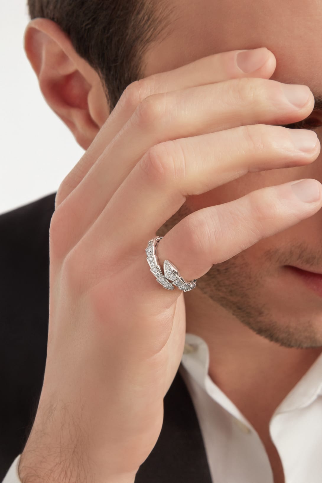 Carave Paris Pavé Serpentine Wrap Band Ring