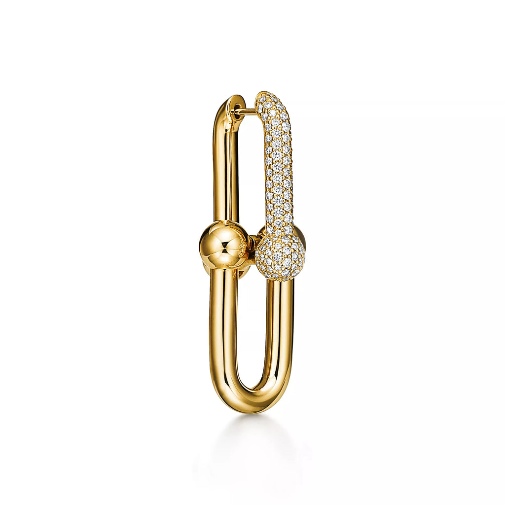Carave Paris Pavé Sphere Link Hoop Earring