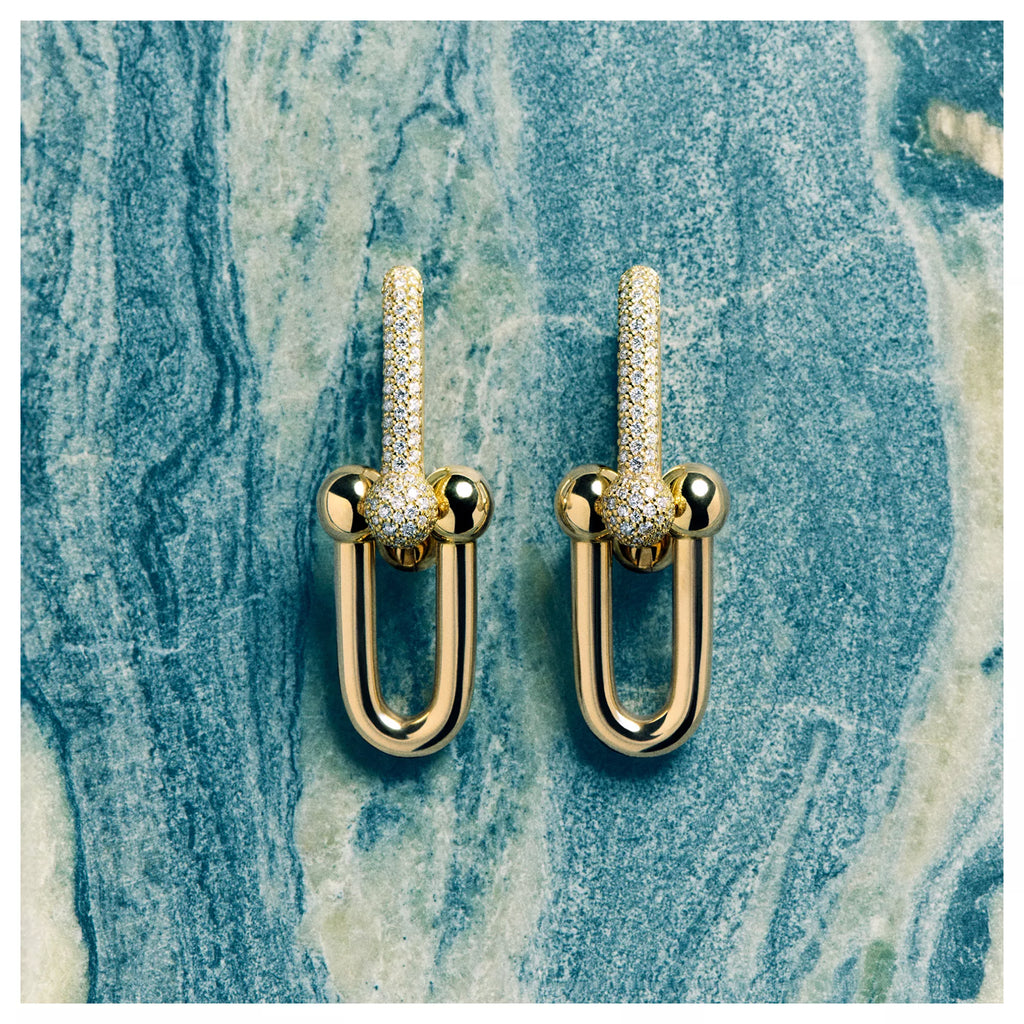 Carave Paris Pavé Sphere Link Hoop Earring