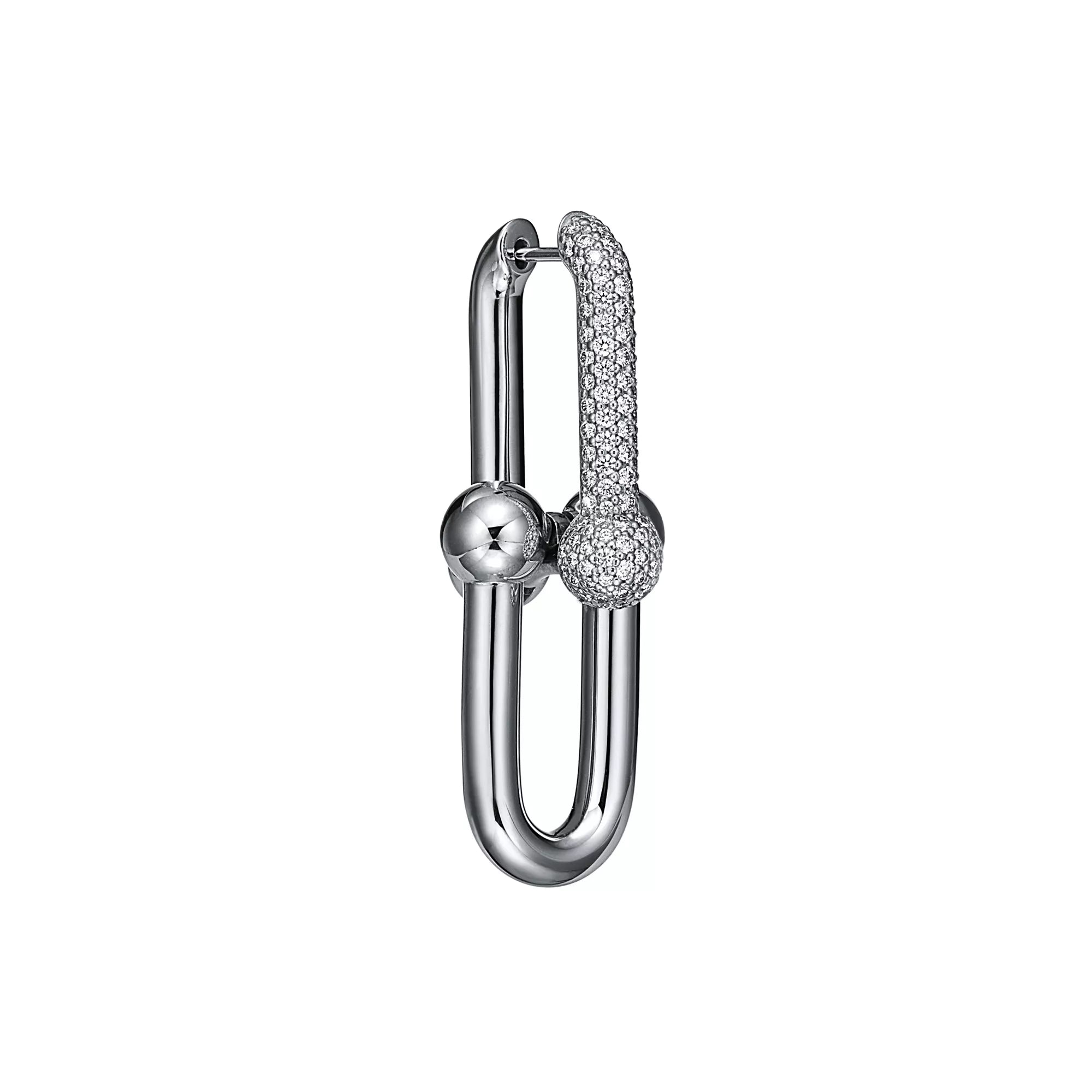 Carave Paris Pavé Sphere Link Hoop Earring