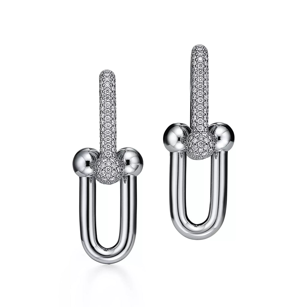 Carave Paris Pavé Sphere Link Hoop Earring