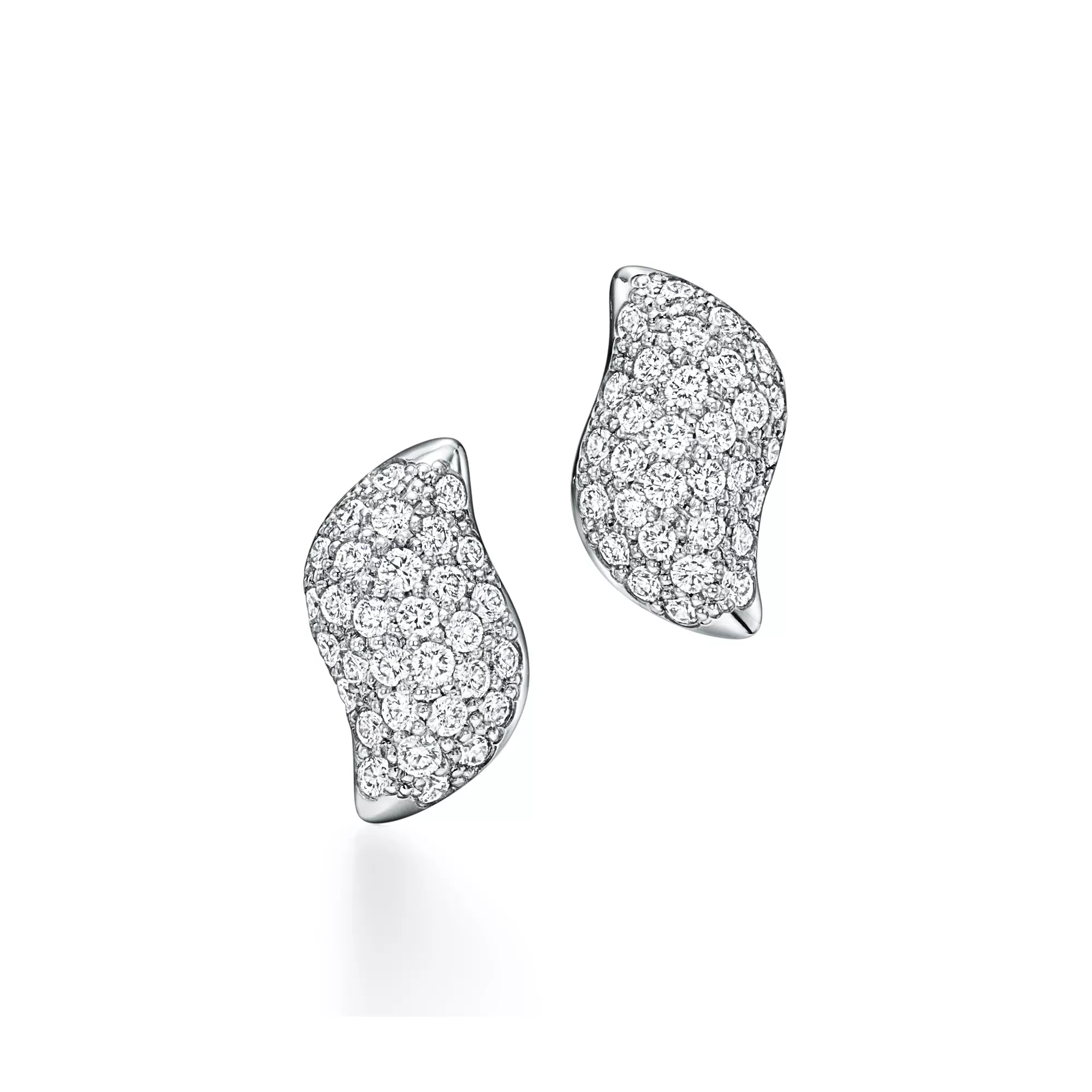 Carave Paris Pavé Wave Diamond Stud Earrings