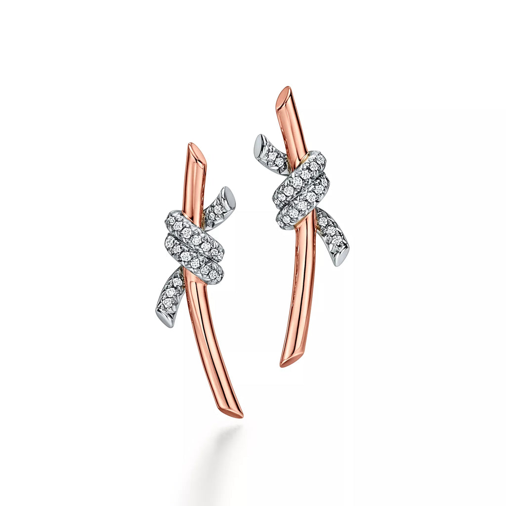Carave Paris Pavé Wrap Bar Drop Earrings