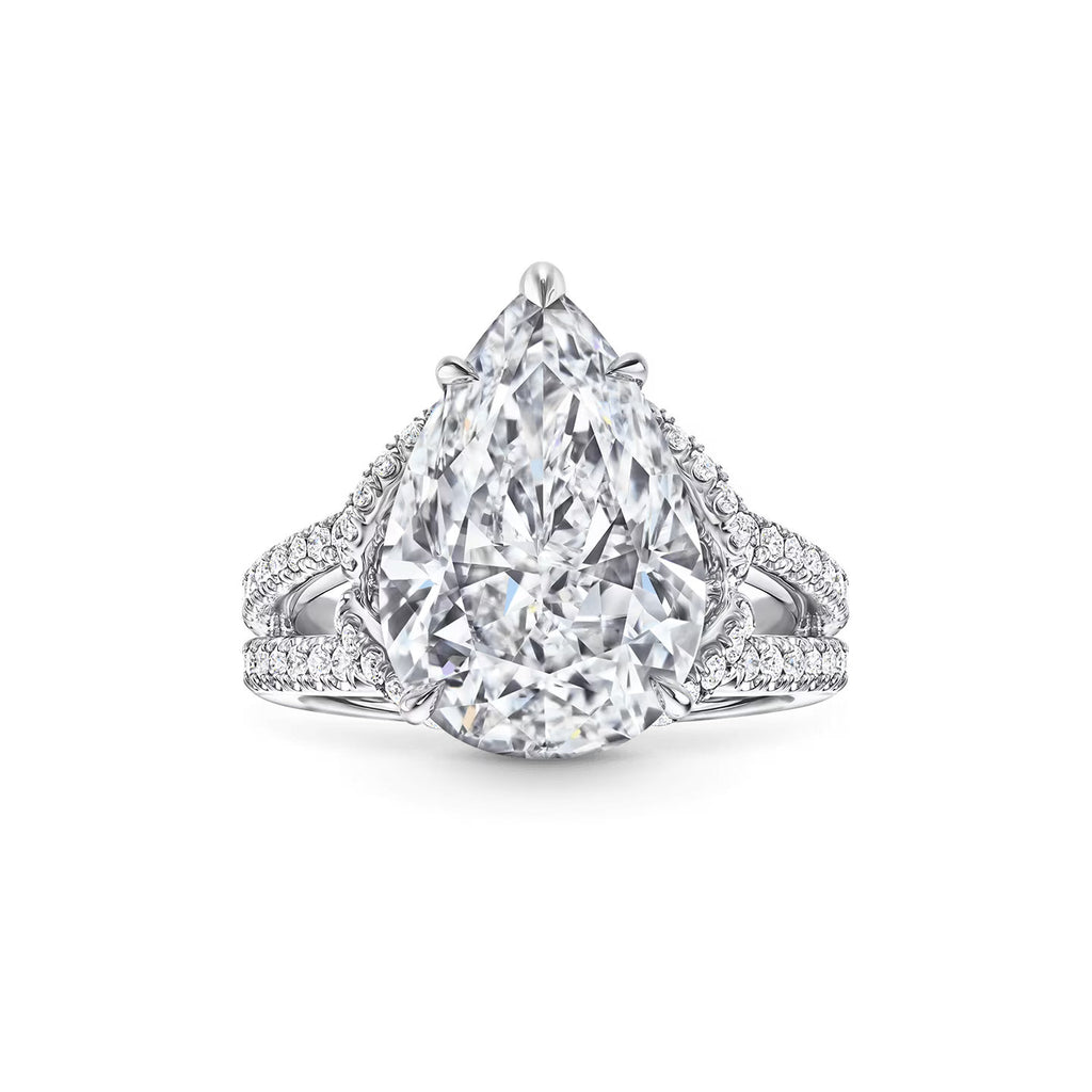 Carave Paris Pear Cut Split Shank Diamond Ring