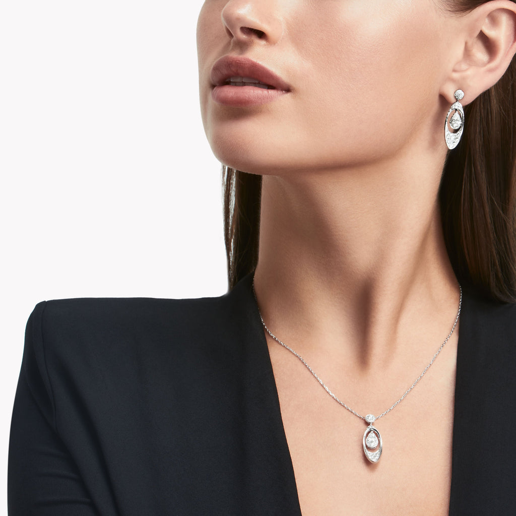 Carave Paris Pear Diamond Drop Pendant Necklace