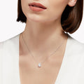 Carave Paris Pear Halo Diamond Pendant Necklace
