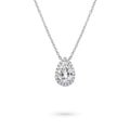 Carave Paris Pear Shaped Diamond Micropavé Pendant Necklace