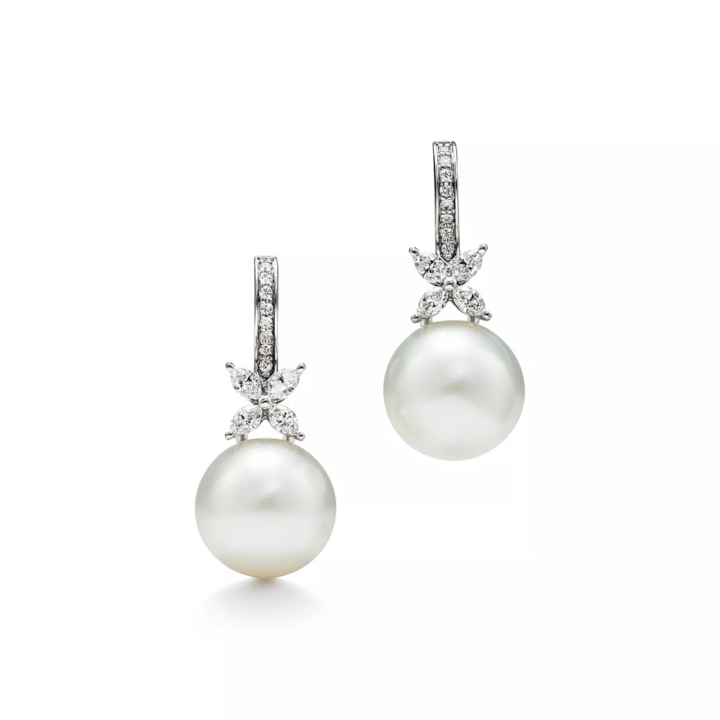 Carave Paris Pearl Butterfly Drop Hoop Earring