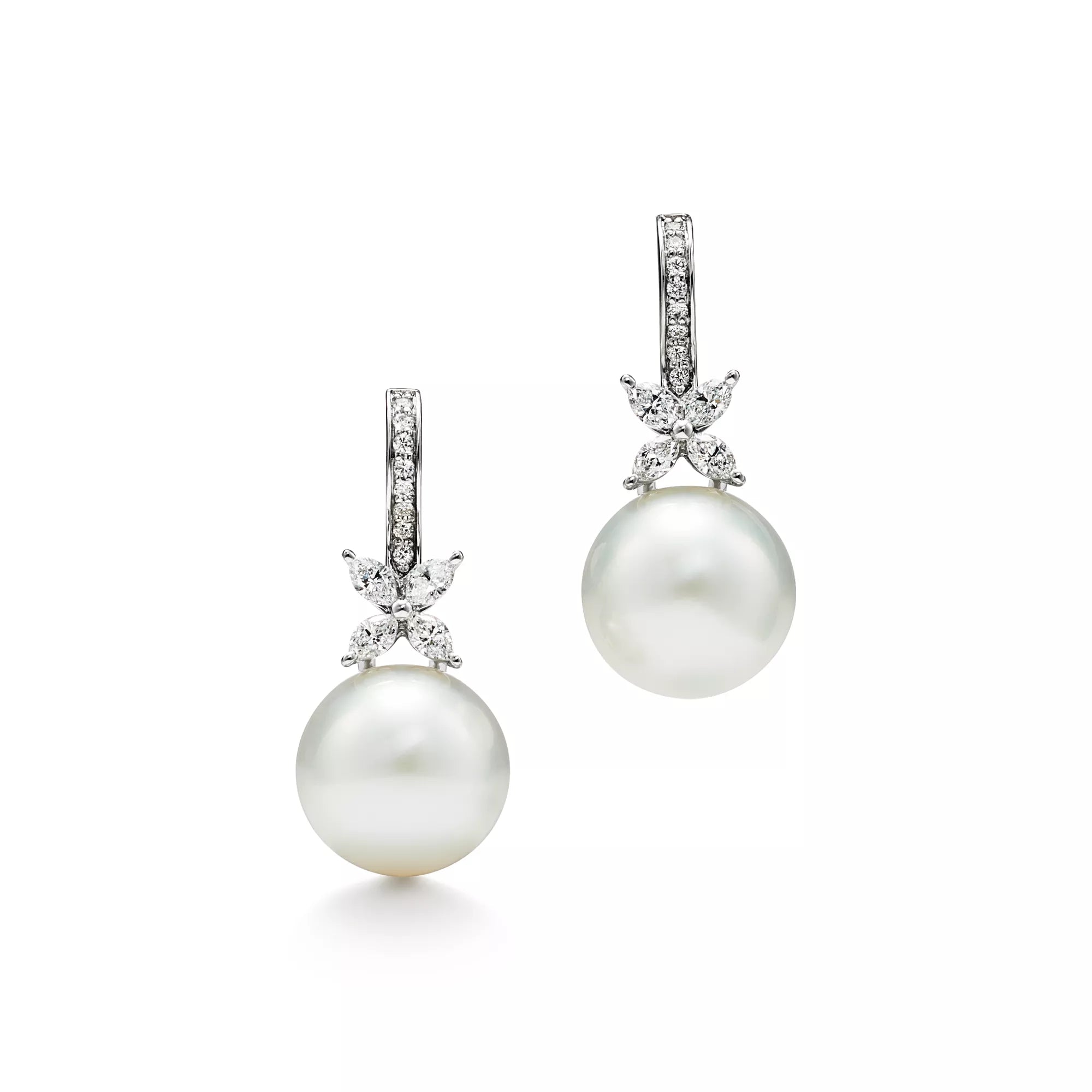 Carave Paris Pearl Butterfly Drop Hoop Earring