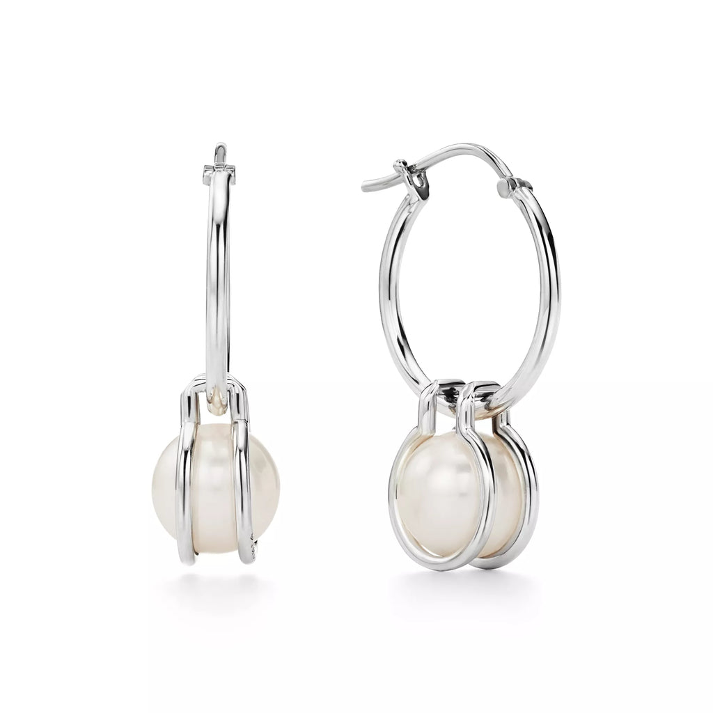 Carave Paris Pearl Charm Hoop Earring