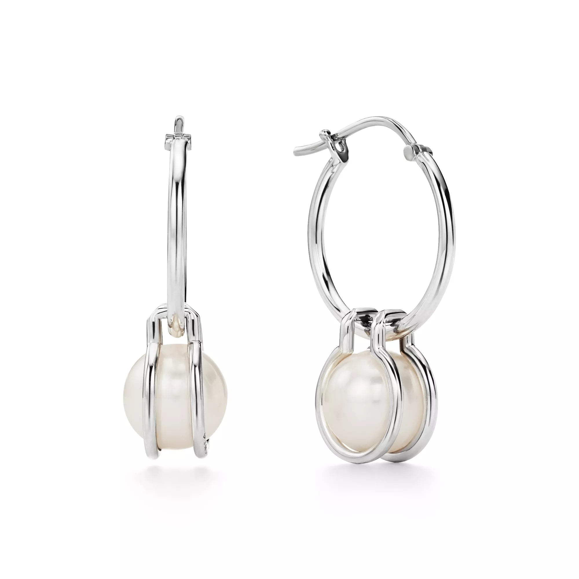 Carave Paris Pearl Charm Hoop Earring