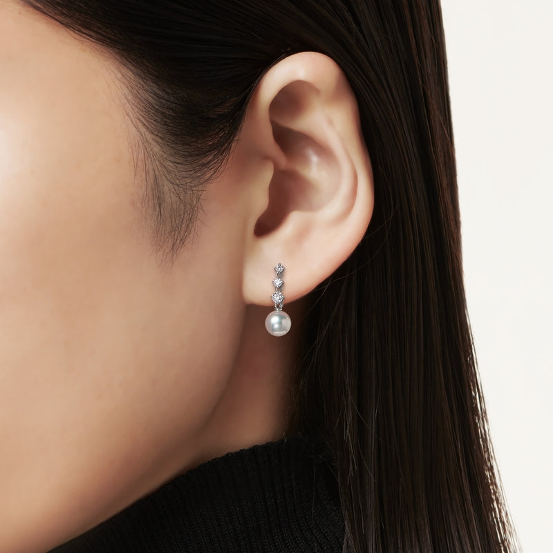Carave Paris Pearl Dangle Stud Earrings