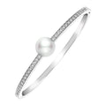 Carave Paris Pearl & Diamond Bangle Bracelet