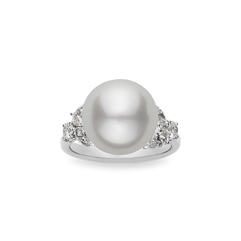Carave Paris Pearl & Diamond Cluster Ring