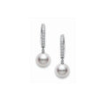 Carave Paris Pearl Diamond Hoop Earrings