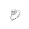 Carave Paris Pearl Halo Swirl Ring