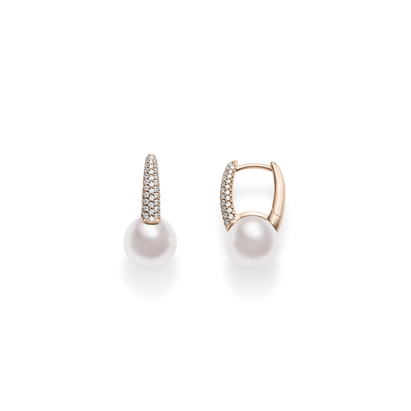 Carave Paris Pearl Huggie Drop Earrings