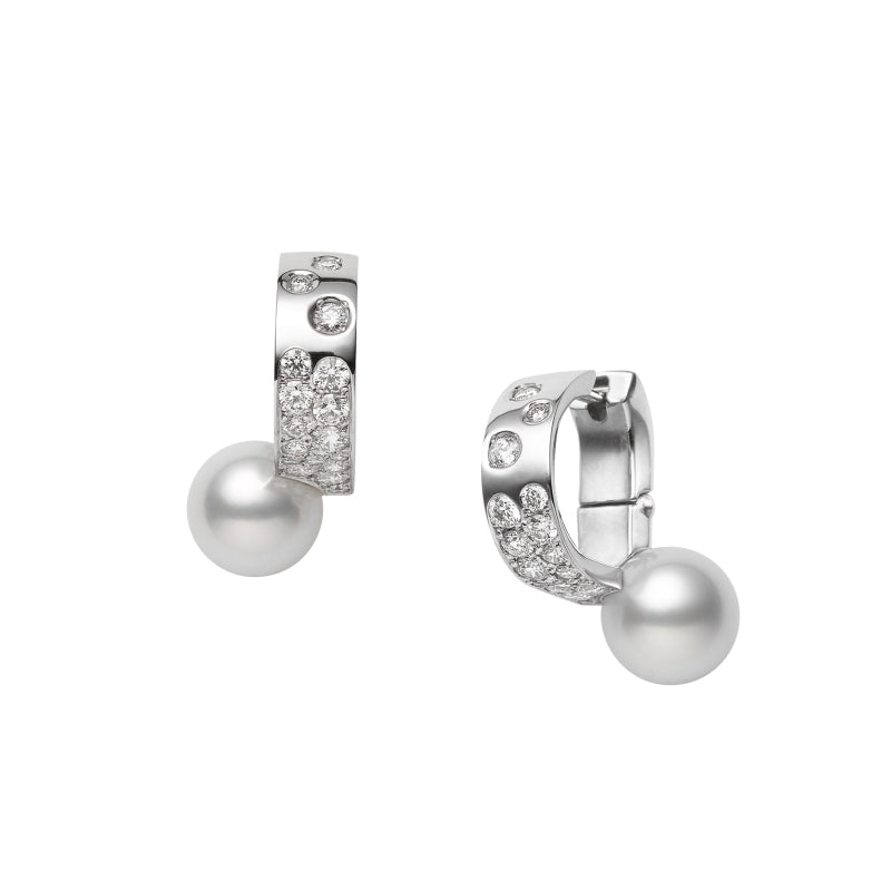 Carave Paris Pearl Huggie Hoop Earrings