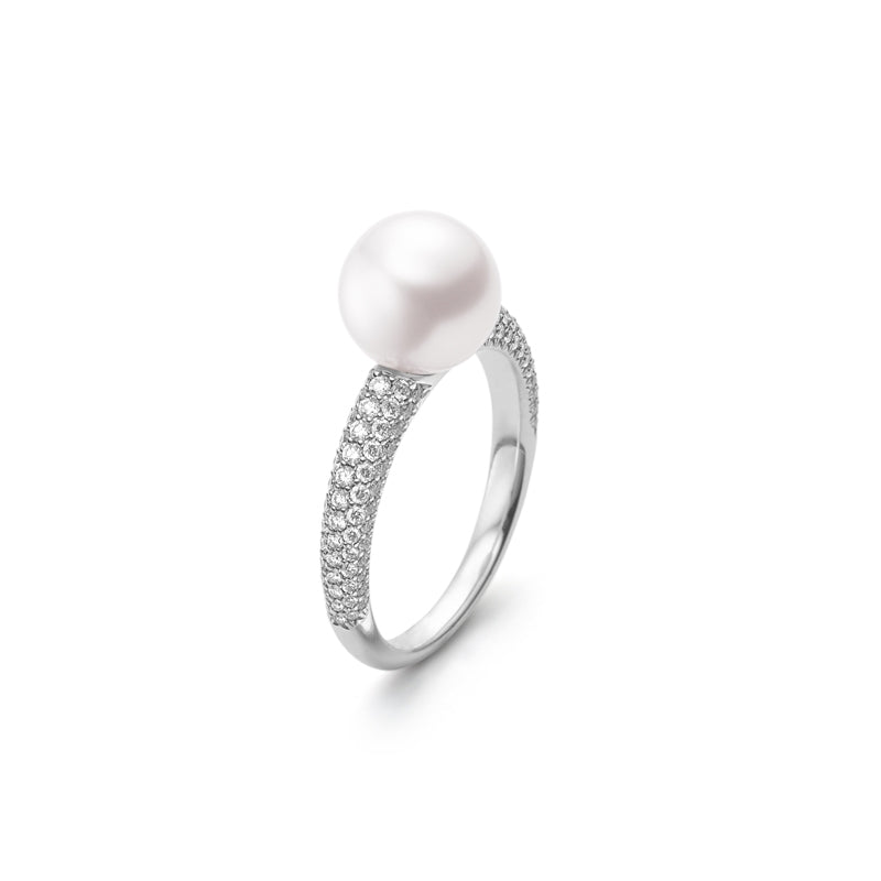 Carave Paris Pearl Pavé Diamond Ring